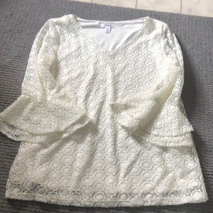 NWOT white lace blouse